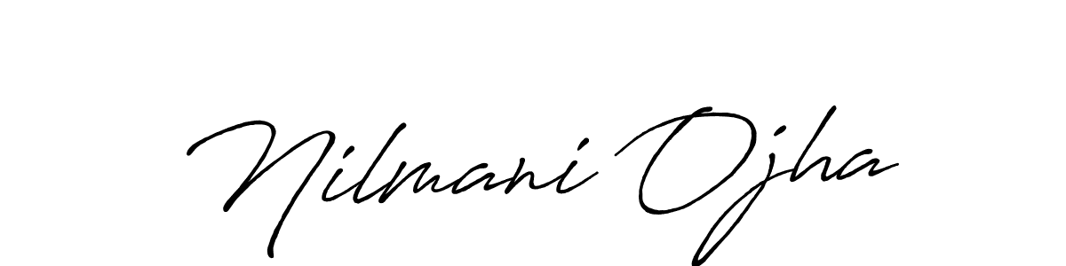 Use a signature maker to create a handwritten signature online. With this signature software, you can design (Antro_Vectra_Bolder) your own signature for name Nilmani Ojha. Nilmani Ojha signature style 7 images and pictures png