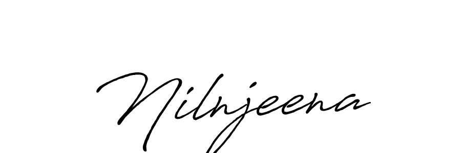 How to make Nilnjeena name signature. Use Antro_Vectra_Bolder style for creating short signs online. This is the latest handwritten sign. Nilnjeena signature style 7 images and pictures png