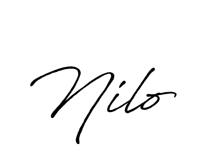 How to make Nilo name signature. Use Antro_Vectra_Bolder style for creating short signs online. This is the latest handwritten sign. Nilo signature style 7 images and pictures png