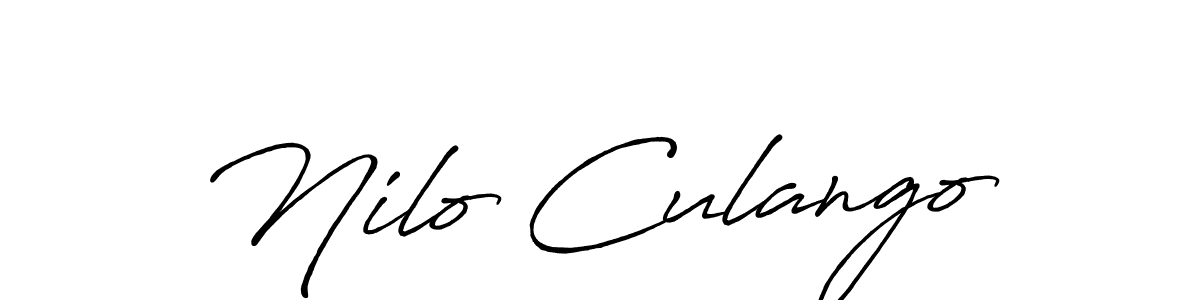 You should practise on your own different ways (Antro_Vectra_Bolder) to write your name (Nilo Culango) in signature. don't let someone else do it for you. Nilo Culango signature style 7 images and pictures png