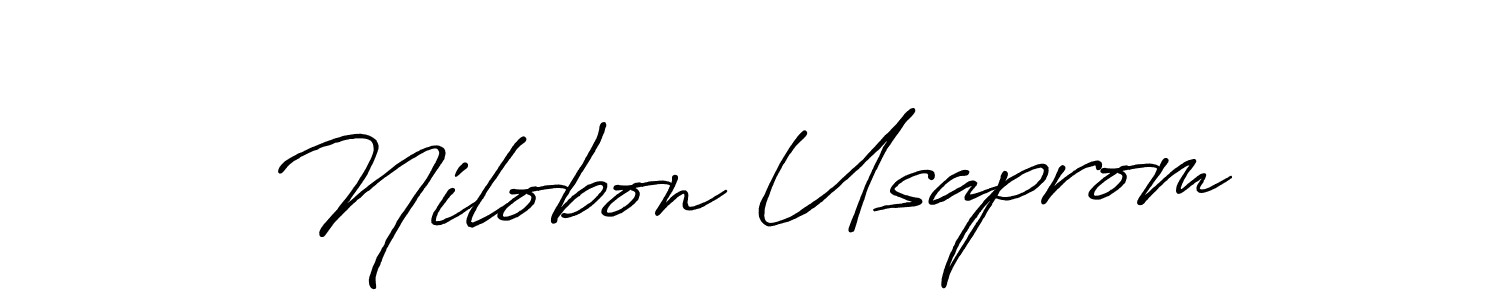 How to make Nilobon Usaprom signature? Antro_Vectra_Bolder is a professional autograph style. Create handwritten signature for Nilobon Usaprom name. Nilobon Usaprom signature style 7 images and pictures png