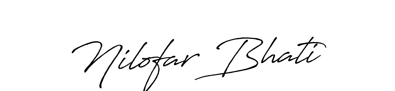Use a signature maker to create a handwritten signature online. With this signature software, you can design (Antro_Vectra_Bolder) your own signature for name Nilofar Bhati. Nilofar Bhati signature style 7 images and pictures png