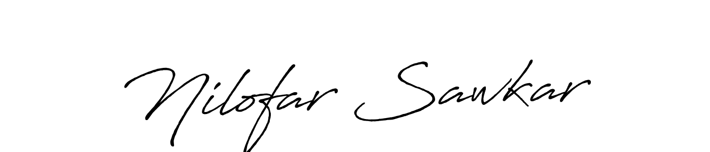 Make a beautiful signature design for name Nilofar Sawkar. With this signature (Antro_Vectra_Bolder) style, you can create a handwritten signature for free. Nilofar Sawkar signature style 7 images and pictures png