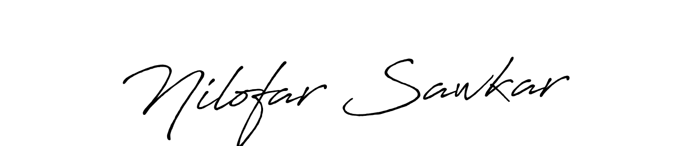 Make a beautiful signature design for name Nilofar Sawkar. With this signature (Antro_Vectra_Bolder) style, you can create a handwritten signature for free. Nilofar Sawkar signature style 7 images and pictures png