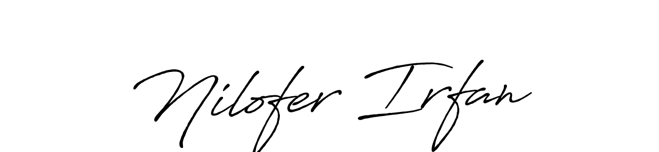 Similarly Antro_Vectra_Bolder is the best handwritten signature design. Signature creator online .You can use it as an online autograph creator for name Nilofer Irfan. Nilofer Irfan signature style 7 images and pictures png
