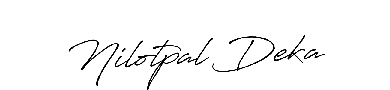 Use a signature maker to create a handwritten signature online. With this signature software, you can design (Antro_Vectra_Bolder) your own signature for name Nilotpal Deka. Nilotpal Deka signature style 7 images and pictures png