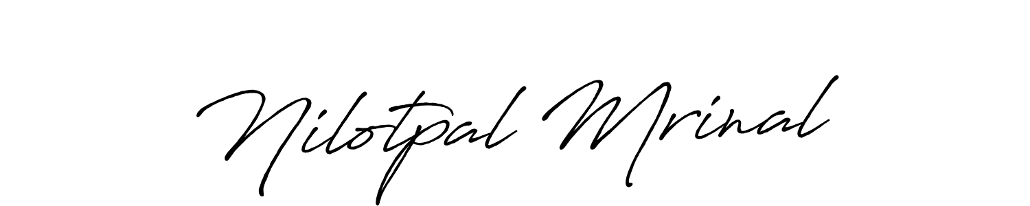 Create a beautiful signature design for name Nilotpal Mrinal. With this signature (Antro_Vectra_Bolder) fonts, you can make a handwritten signature for free. Nilotpal Mrinal signature style 7 images and pictures png