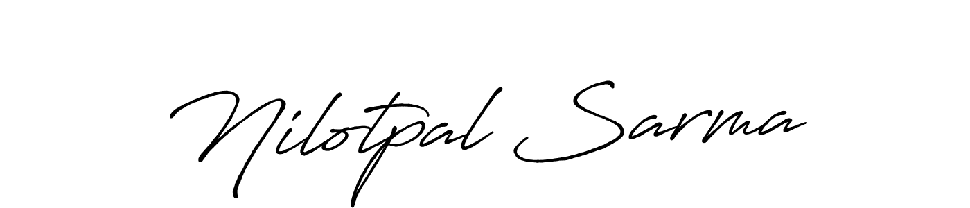 Nilotpal Sarma stylish signature style. Best Handwritten Sign (Antro_Vectra_Bolder) for my name. Handwritten Signature Collection Ideas for my name Nilotpal Sarma. Nilotpal Sarma signature style 7 images and pictures png