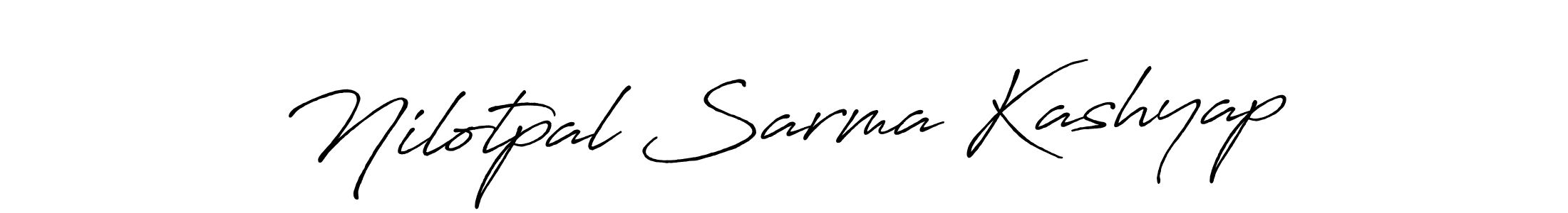 Create a beautiful signature design for name Nilotpal Sarma Kashyap. With this signature (Antro_Vectra_Bolder) fonts, you can make a handwritten signature for free. Nilotpal Sarma Kashyap signature style 7 images and pictures png