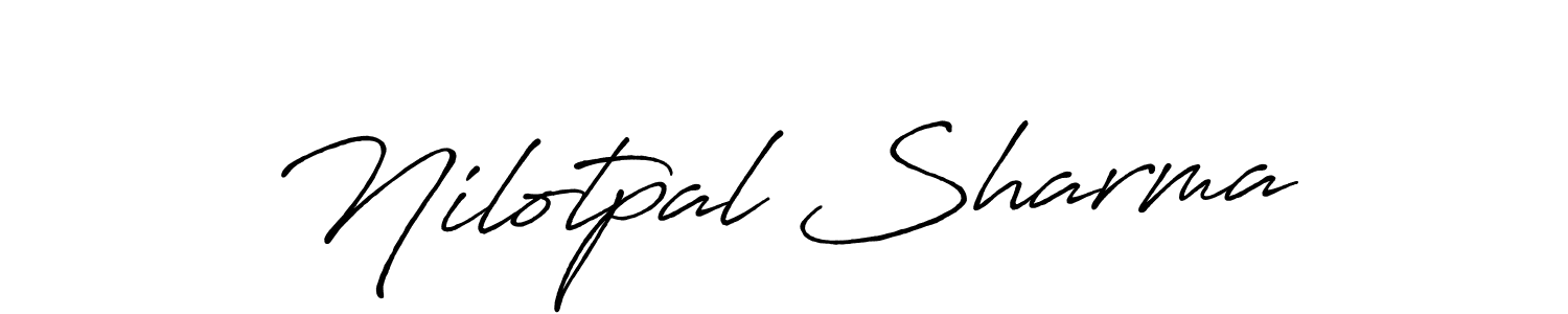 Nilotpal Sharma stylish signature style. Best Handwritten Sign (Antro_Vectra_Bolder) for my name. Handwritten Signature Collection Ideas for my name Nilotpal Sharma. Nilotpal Sharma signature style 7 images and pictures png