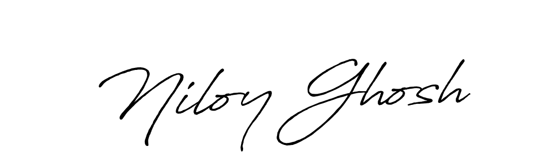 Niloy Ghosh stylish signature style. Best Handwritten Sign (Antro_Vectra_Bolder) for my name. Handwritten Signature Collection Ideas for my name Niloy Ghosh. Niloy Ghosh signature style 7 images and pictures png