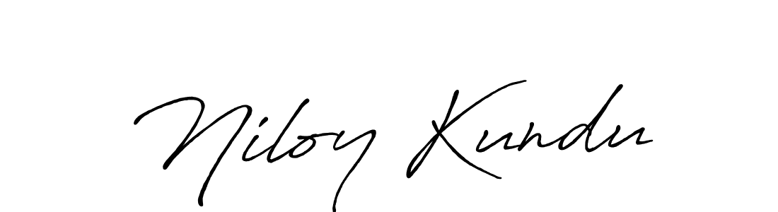 How to make Niloy Kundu name signature. Use Antro_Vectra_Bolder style for creating short signs online. This is the latest handwritten sign. Niloy Kundu signature style 7 images and pictures png