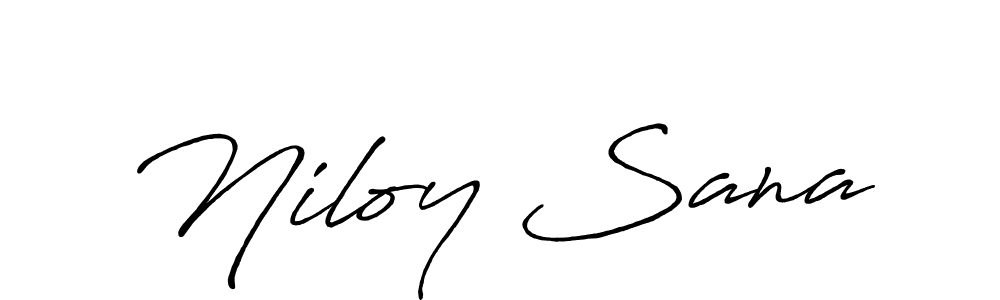 Design your own signature with our free online signature maker. With this signature software, you can create a handwritten (Antro_Vectra_Bolder) signature for name Niloy Sana. Niloy Sana signature style 7 images and pictures png