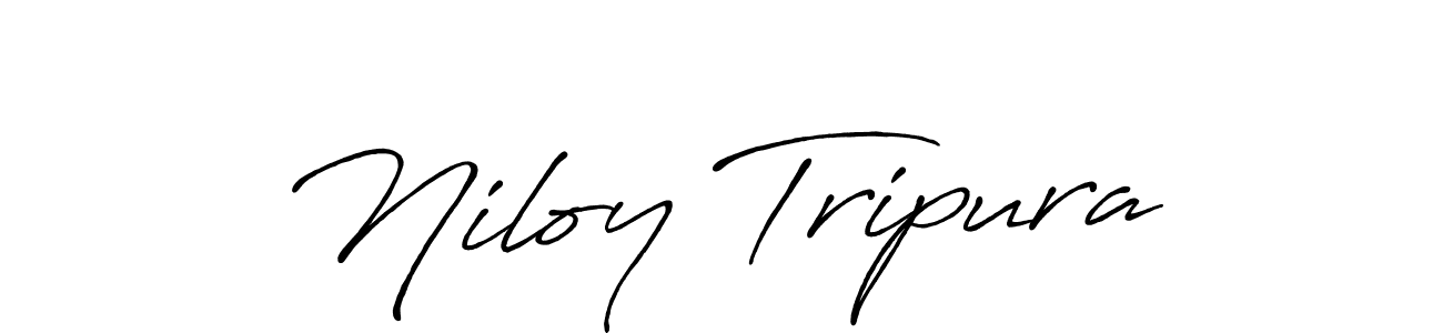 Use a signature maker to create a handwritten signature online. With this signature software, you can design (Antro_Vectra_Bolder) your own signature for name Niloy Tripura. Niloy Tripura signature style 7 images and pictures png