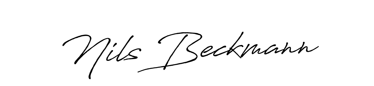 Use a signature maker to create a handwritten signature online. With this signature software, you can design (Antro_Vectra_Bolder) your own signature for name Nils Beckmann. Nils Beckmann signature style 7 images and pictures png