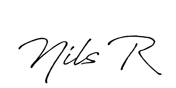 Make a beautiful signature design for name Nils R. With this signature (Antro_Vectra_Bolder) style, you can create a handwritten signature for free. Nils R signature style 7 images and pictures png