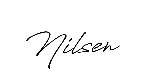 Use a signature maker to create a handwritten signature online. With this signature software, you can design (Antro_Vectra_Bolder) your own signature for name Nilsen. Nilsen signature style 7 images and pictures png