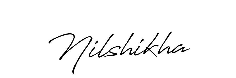 You should practise on your own different ways (Antro_Vectra_Bolder) to write your name (Nilshikha) in signature. don't let someone else do it for you. Nilshikha signature style 7 images and pictures png