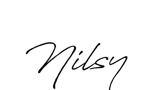 Antro_Vectra_Bolder is a professional signature style that is perfect for those who want to add a touch of class to their signature. It is also a great choice for those who want to make their signature more unique. Get Nilsy name to fancy signature for free. Nilsy signature style 7 images and pictures png