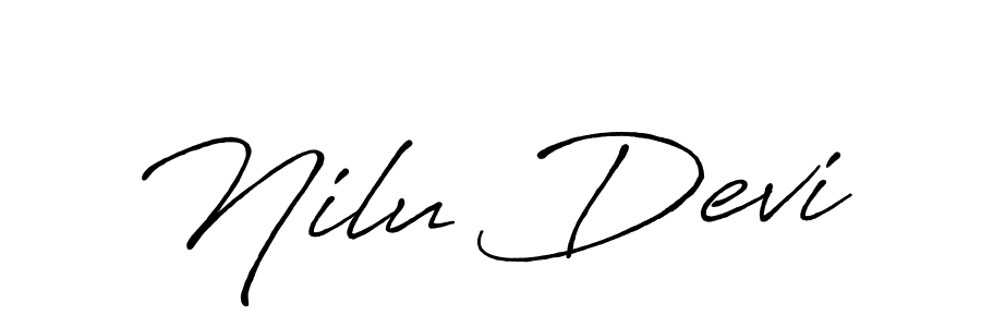 if you are searching for the best signature style for your name Nilu Devi. so please give up your signature search. here we have designed multiple signature styles  using Antro_Vectra_Bolder. Nilu Devi signature style 7 images and pictures png