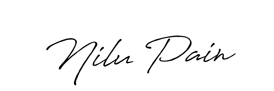 How to make Nilu Pain signature? Antro_Vectra_Bolder is a professional autograph style. Create handwritten signature for Nilu Pain name. Nilu Pain signature style 7 images and pictures png