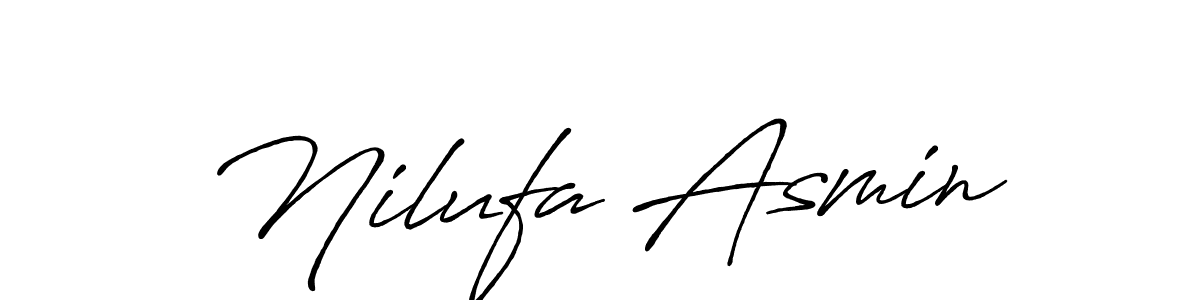 Nilufa Asmin stylish signature style. Best Handwritten Sign (Antro_Vectra_Bolder) for my name. Handwritten Signature Collection Ideas for my name Nilufa Asmin. Nilufa Asmin signature style 7 images and pictures png