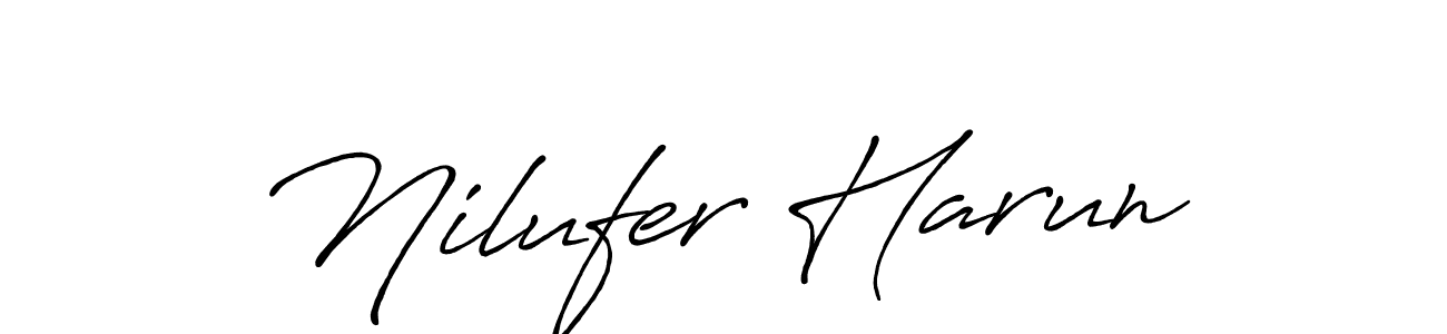 Use a signature maker to create a handwritten signature online. With this signature software, you can design (Antro_Vectra_Bolder) your own signature for name Nilufer Harun. Nilufer Harun signature style 7 images and pictures png