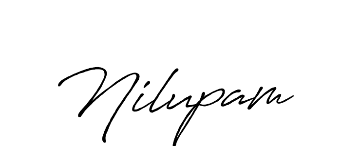 Use a signature maker to create a handwritten signature online. With this signature software, you can design (Antro_Vectra_Bolder) your own signature for name Nilupam. Nilupam signature style 7 images and pictures png