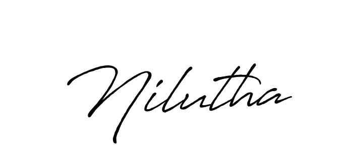 if you are searching for the best signature style for your name Nilutha. so please give up your signature search. here we have designed multiple signature styles  using Antro_Vectra_Bolder. Nilutha signature style 7 images and pictures png