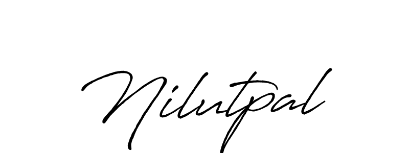 if you are searching for the best signature style for your name Nilutpal. so please give up your signature search. here we have designed multiple signature styles  using Antro_Vectra_Bolder. Nilutpal signature style 7 images and pictures png