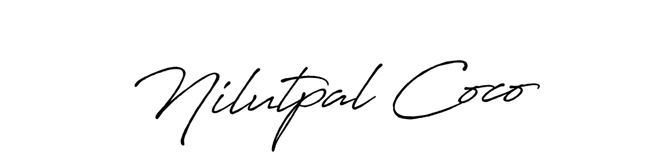 Nilutpal Coco stylish signature style. Best Handwritten Sign (Antro_Vectra_Bolder) for my name. Handwritten Signature Collection Ideas for my name Nilutpal Coco. Nilutpal Coco signature style 7 images and pictures png