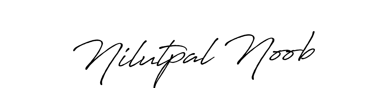 Similarly Antro_Vectra_Bolder is the best handwritten signature design. Signature creator online .You can use it as an online autograph creator for name Nilutpal Noob. Nilutpal Noob signature style 7 images and pictures png