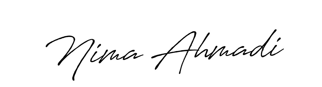 Antro_Vectra_Bolder is a professional signature style that is perfect for those who want to add a touch of class to their signature. It is also a great choice for those who want to make their signature more unique. Get Nima Ahmadi name to fancy signature for free. Nima Ahmadi signature style 7 images and pictures png