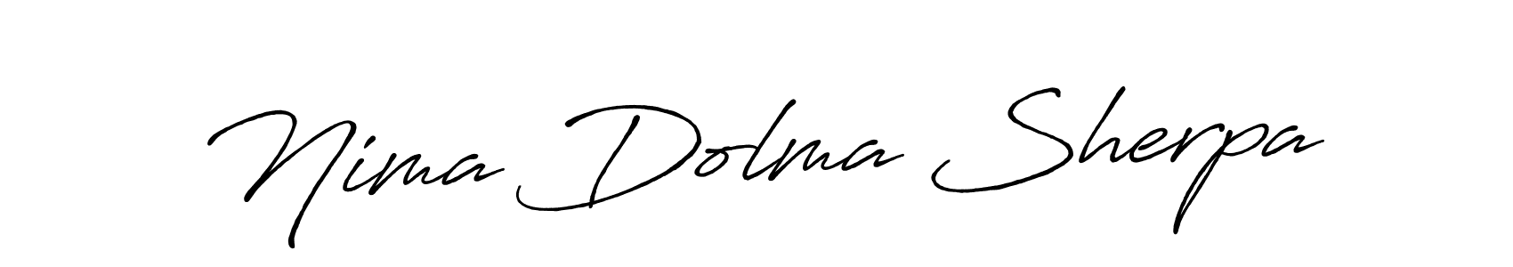 Once you've used our free online signature maker to create your best signature Antro_Vectra_Bolder style, it's time to enjoy all of the benefits that Nima Dolma Sherpa name signing documents. Nima Dolma Sherpa signature style 7 images and pictures png