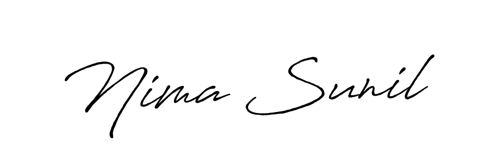 This is the best signature style for the Nima Sunil name. Also you like these signature font (Antro_Vectra_Bolder). Mix name signature. Nima Sunil signature style 7 images and pictures png