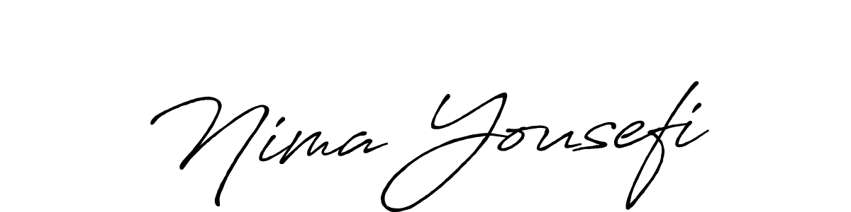 How to make Nima Yousefi name signature. Use Antro_Vectra_Bolder style for creating short signs online. This is the latest handwritten sign. Nima Yousefi signature style 7 images and pictures png