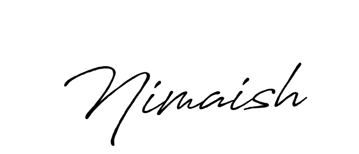 How to make Nimaish name signature. Use Antro_Vectra_Bolder style for creating short signs online. This is the latest handwritten sign. Nimaish signature style 7 images and pictures png