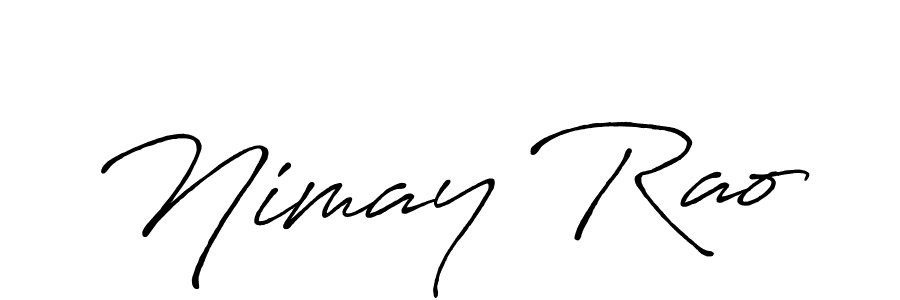 Also You can easily find your signature by using the search form. We will create Nimay Rao name handwritten signature images for you free of cost using Antro_Vectra_Bolder sign style. Nimay Rao signature style 7 images and pictures png