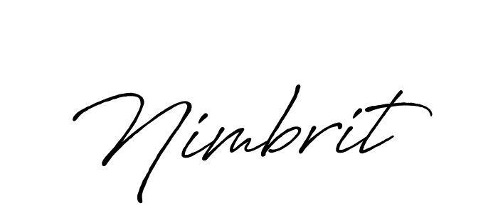 Design your own signature with our free online signature maker. With this signature software, you can create a handwritten (Antro_Vectra_Bolder) signature for name Nimbrit. Nimbrit signature style 7 images and pictures png