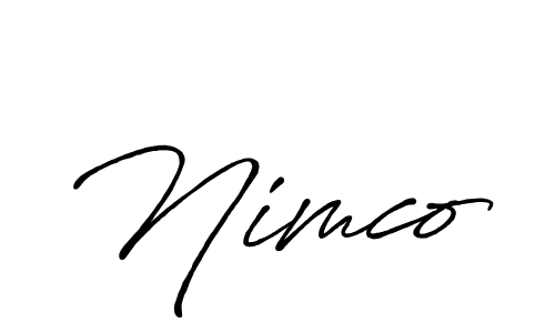 Also we have Nimco name is the best signature style. Create professional handwritten signature collection using Antro_Vectra_Bolder autograph style. Nimco signature style 7 images and pictures png