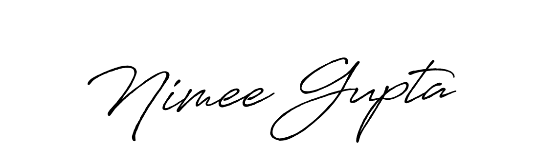 How to make Nimee Gupta signature? Antro_Vectra_Bolder is a professional autograph style. Create handwritten signature for Nimee Gupta name. Nimee Gupta signature style 7 images and pictures png