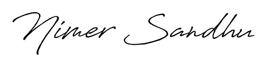 The Antro_Vectra_Bolder lettering style adds unique flourish to name Nimer Sandhu. Stand out with a custom digital autograph made in seconds. Nimer Sandhu signature style 7 images and pictures png