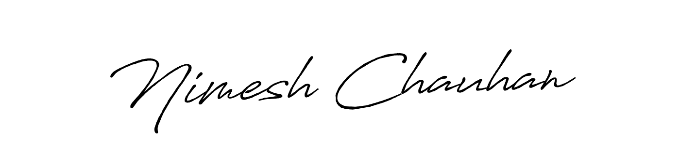 How to Draw Nimesh Chauhan signature style? Antro_Vectra_Bolder is a latest design signature styles for name Nimesh Chauhan. Nimesh Chauhan signature style 7 images and pictures png