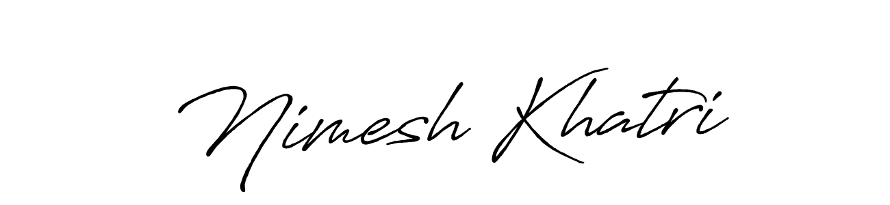 The best way (Antro_Vectra_Bolder) to make a short signature is to pick only two or three words in your name. The name Nimesh Khatri include a total of six letters. For converting this name. Nimesh Khatri signature style 7 images and pictures png