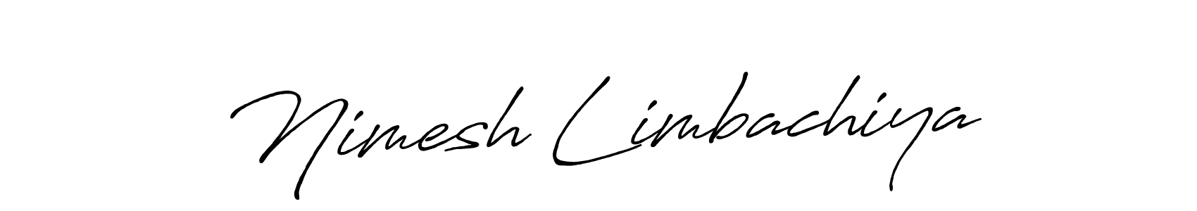 Nimesh Limbachiya stylish signature style. Best Handwritten Sign (Antro_Vectra_Bolder) for my name. Handwritten Signature Collection Ideas for my name Nimesh Limbachiya. Nimesh Limbachiya signature style 7 images and pictures png