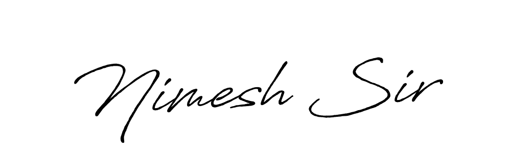 How to Draw Nimesh Sir signature style? Antro_Vectra_Bolder is a latest design signature styles for name Nimesh Sir. Nimesh Sir signature style 7 images and pictures png