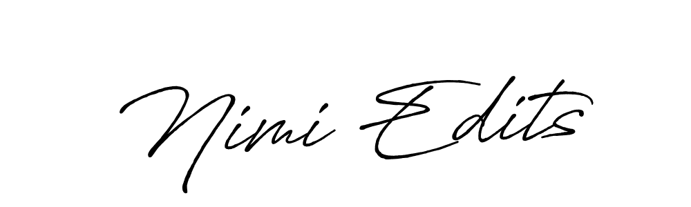 Once you've used our free online signature maker to create your best signature Antro_Vectra_Bolder style, it's time to enjoy all of the benefits that Nimi Edits name signing documents. Nimi Edits signature style 7 images and pictures png