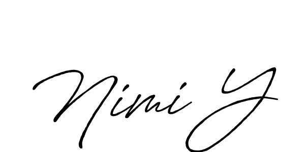 The best way (Antro_Vectra_Bolder) to make a short signature is to pick only two or three words in your name. The name Nimi Y include a total of six letters. For converting this name. Nimi Y signature style 7 images and pictures png