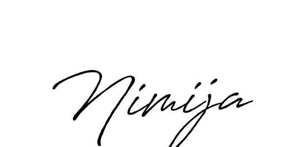 Create a beautiful signature design for name Nimija. With this signature (Antro_Vectra_Bolder) fonts, you can make a handwritten signature for free. Nimija signature style 7 images and pictures png