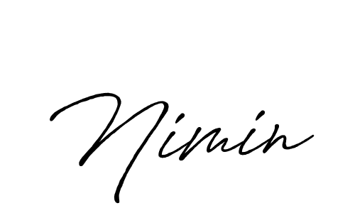 Nimin stylish signature style. Best Handwritten Sign (Antro_Vectra_Bolder) for my name. Handwritten Signature Collection Ideas for my name Nimin. Nimin signature style 7 images and pictures png